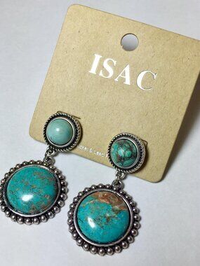 Natural Turquoise Earrings Isac Trading Co.